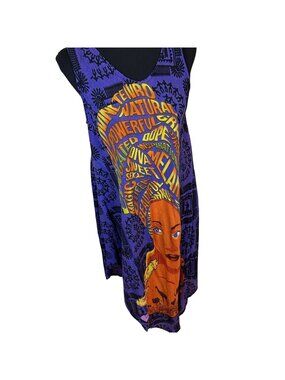 NF Womens Purple & Orange Midi Dress Sheath One Size Feminine Power Sleeveless